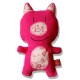 doudou cochon ventre clair à motif fleuri